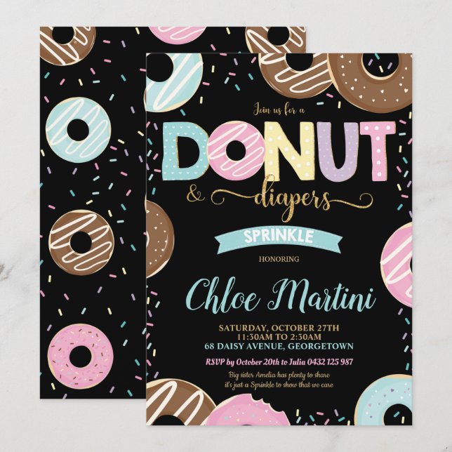 Skåpor för skrynkling av skrynklingsskon i Baby Inbjudningar (Fram/baksida)