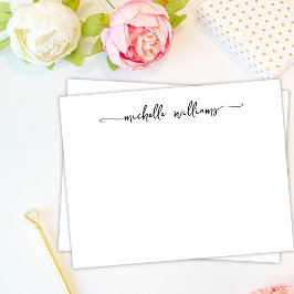 Skåpskript för Snyggt i grått Namnteckning svart Anteckningskort