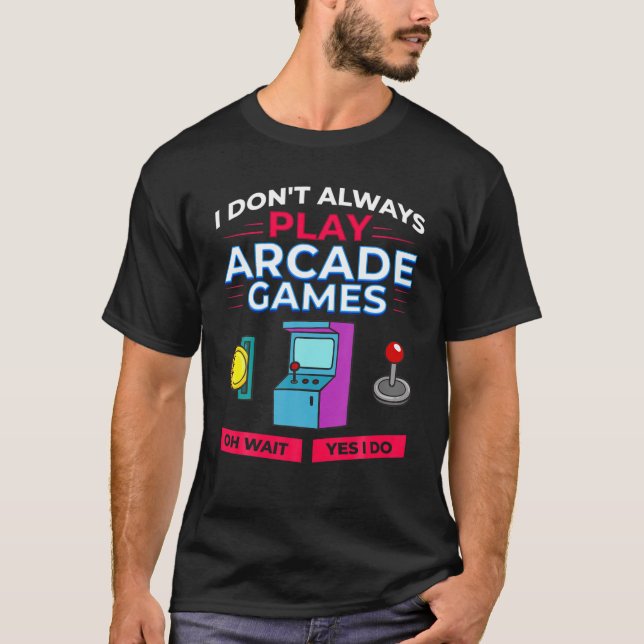 Skåpspelsspelare för videospel i Arcade Game Maski T Shirt (Framsida)