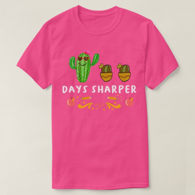 Skär av Cactus 100 dagar Vassare för Scho T Shirt (Design framsida)