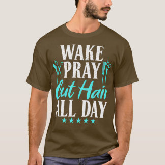 Skär av med skuren hår hela dagen Barber Hairdress T Shirt