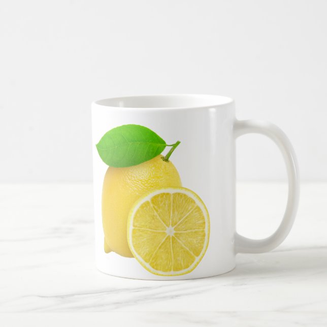 Skär citron kaffemugg (Höger)