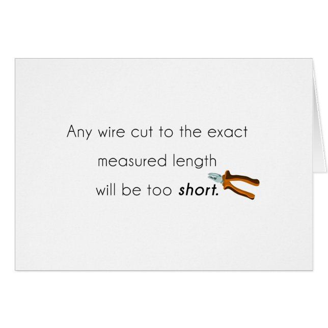 Skär för kort! hälsningskort (Framsidan Horizontal)