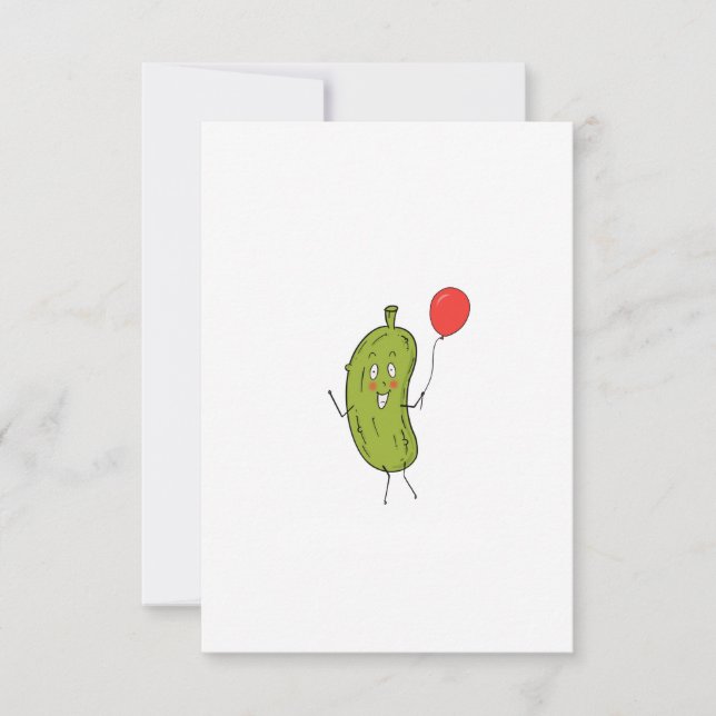Skär grön Pickle Tack Kort (Framsida)