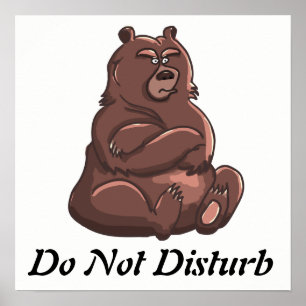 Skär inte Arg Bear Poster