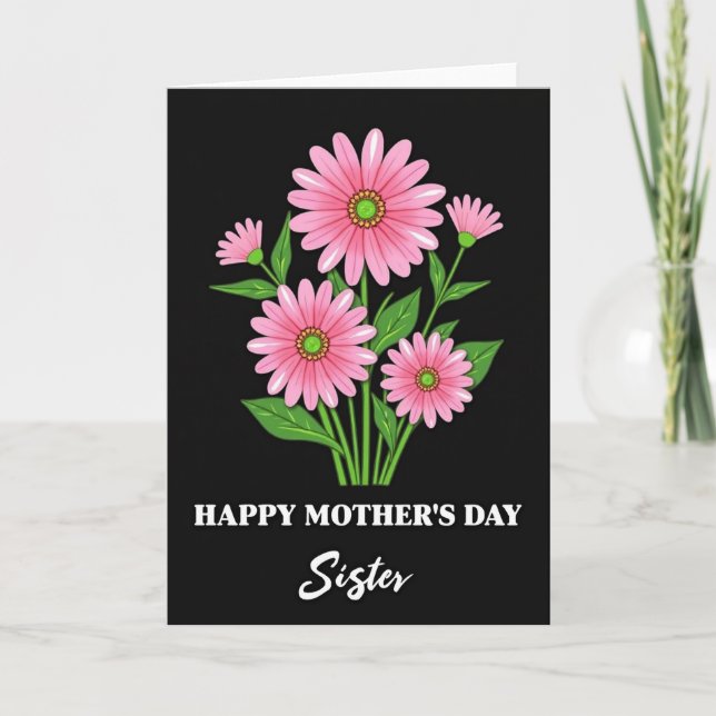 Skär mor dag-kort med blommor kort (Framsida)