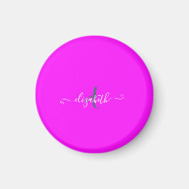 Skär neonmonogram magnet