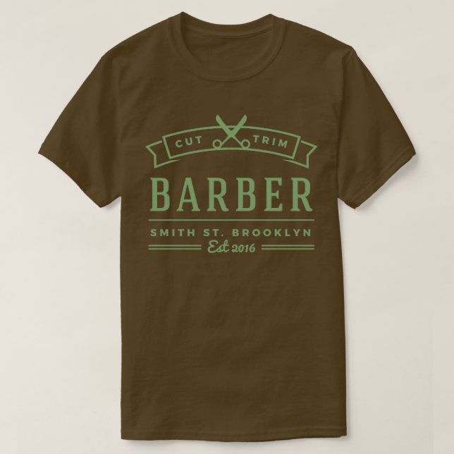 Skär och trim Barber Shop T Shirt (Design framsida)