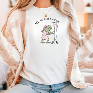 Skär Oktober Rolig Bröstcancer Medvetenhet Groda T Shirt