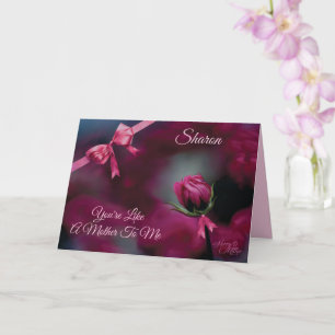 Skär rosen morsdagsgratulationskort kort
