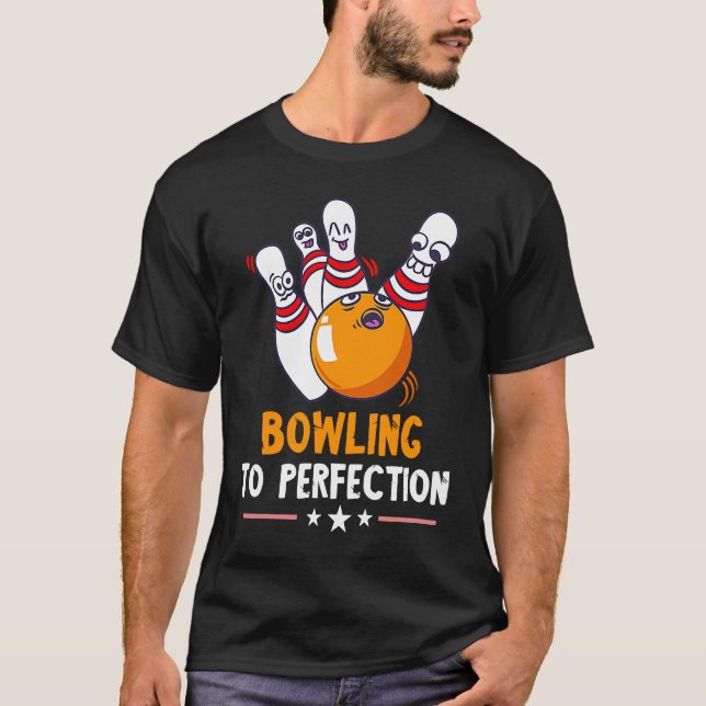 Skär till Perfektion Funny Bowling Bowlareare Stre T Shirt (Framsida)