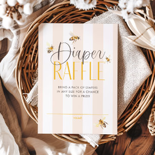 Skär upp Mamman Raffle till Bee Neutralt Baby Show Tilläggskort