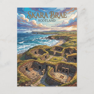 Skara Brae Skottland Vykort