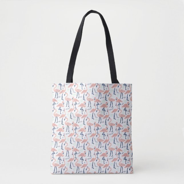 Skära flamingos varsamma  tygkasse (Framsida)