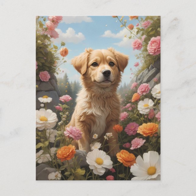 skära hund vykort (Framsida)