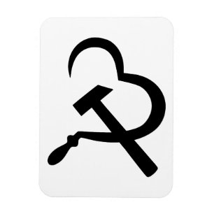 Skära och hammare, hjärta, kärlek, kommunism magnet