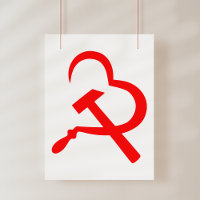 Skära och hammare, hjärta, kärlek, kommunism