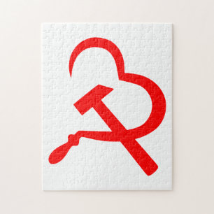 Skära och hammare, hjärta, kärlek, kommunism pussel