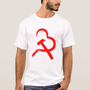 Skära och hammare, hjärta, kärlek, kommunism t shirt