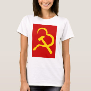 Skära och hammare, hjärta, kärlek, kommunism t shirt