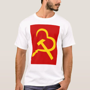 Skära och hammare, hjärta, kärlek, kommunism t shirt