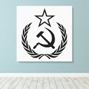 Skära och hammare, USSR, CCCP, kommunism Canvastryck