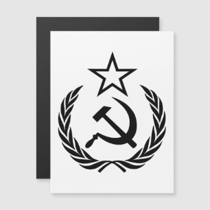 Skära och hammare, USSR, CCCP, kommunism Magnetisk Inbjudningskort