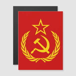 Skära och hammare, USSR, CCCP, kommunism Magnetisk Inbjudningskort