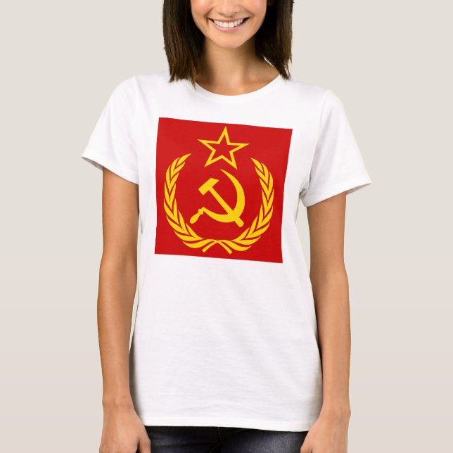Skära och hammare, USSR, CCCP, kommunism T Shirt (Framsida)