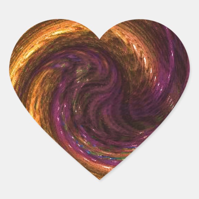 Skärande Hjärtformat Klistermärke (Framsida)