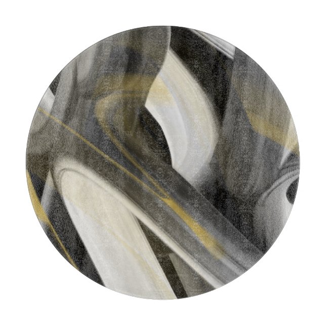 Skärbräda Abstrakt Trend Inredningsdetalj Svart (Framsidan)