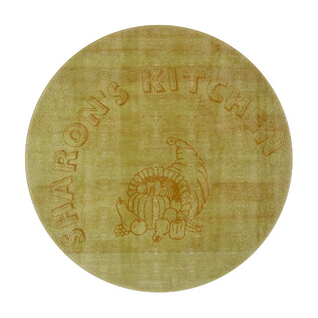 Skärbräda - Bambu med ymnighetshorn (Framsidan)