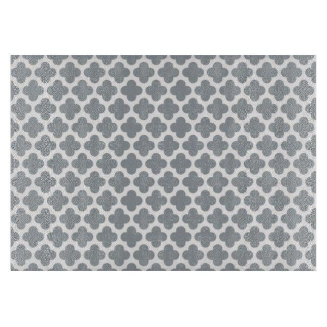 Skärbräda för grå färgQuatrefoil exponeringsglas (Framsidan)