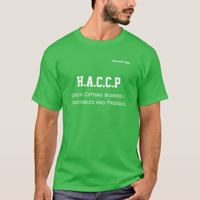 Skärbräda för HACCP-Tshirtgrönt T-shirt (Framsida)