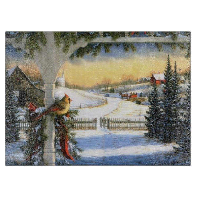 Skärbräda för vintagejulfågel (Framsidan)