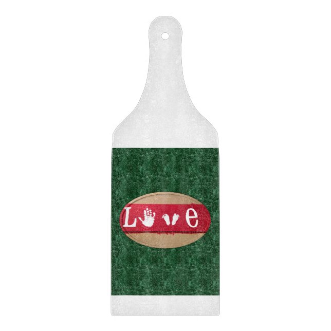Skärbräda i glas Alla hjärtans dag (Framsidan)