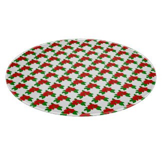Skärbräda i glas Julstjärnor