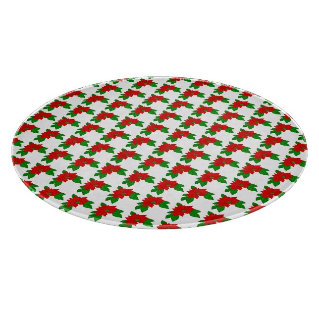 Skärbräda i glas Julstjärnor (Hörn)