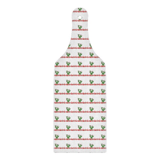 Skärbräda i glas Kaktus Orange Blommor  (Framsidan)