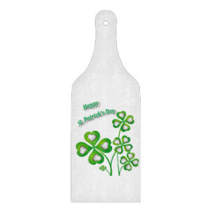 Skärbräda i glas Lycka St. Patrick's Day