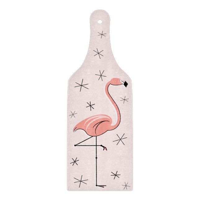 Skärbräda i rosa flamingo-färg (Framsidan)