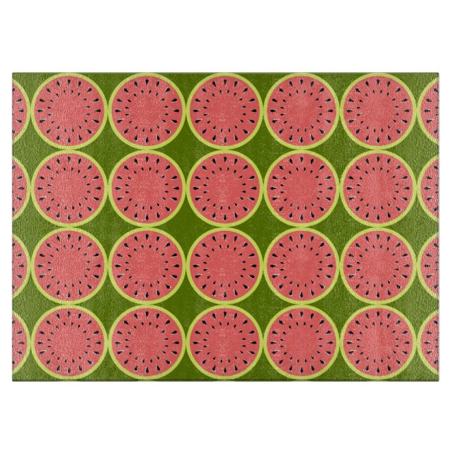 Skärbräda i rosa vattenmelonmultidesign (Framsidan)