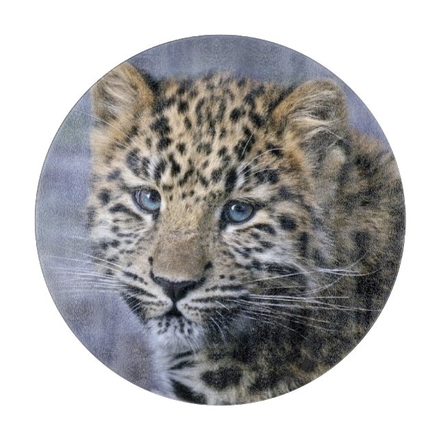 Skärbräda med leopardunge (Framsidan)