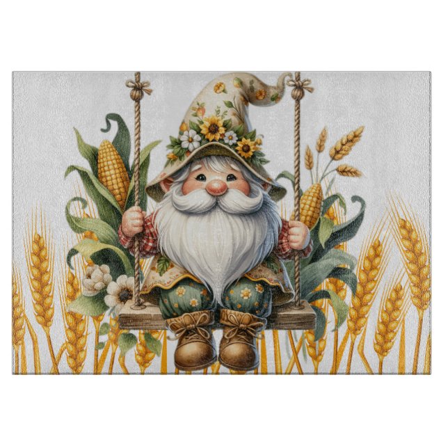 Skärbräda med Majsbonde Tomte (Framsidan)