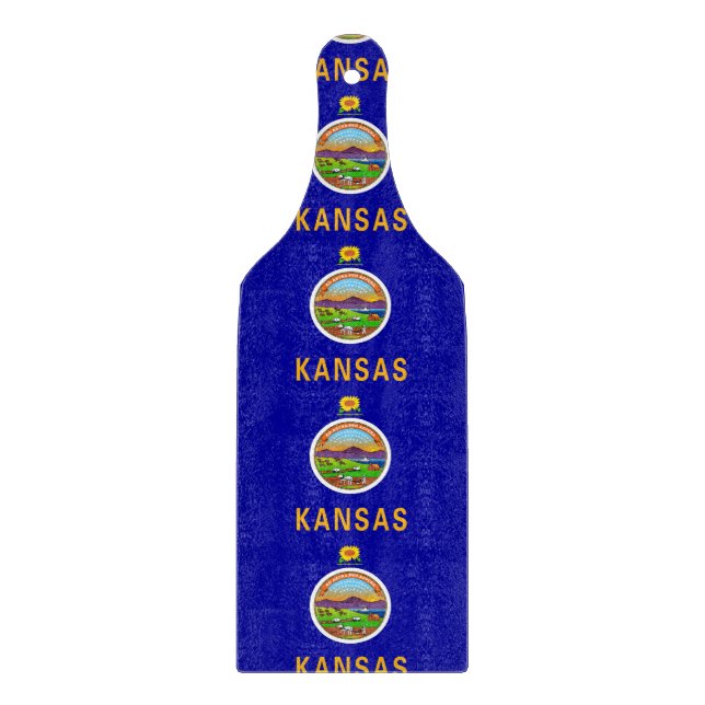 Skärbräda paddel med Kansas flagga (Framsidan)