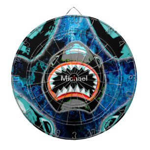 Skark Mania Funny Tecknad Illustration Darttavla