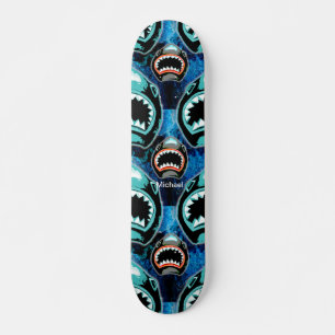 Skark Mania Funny Tecknad Illustration Mini Skateboard Bräda 18,5 Cm