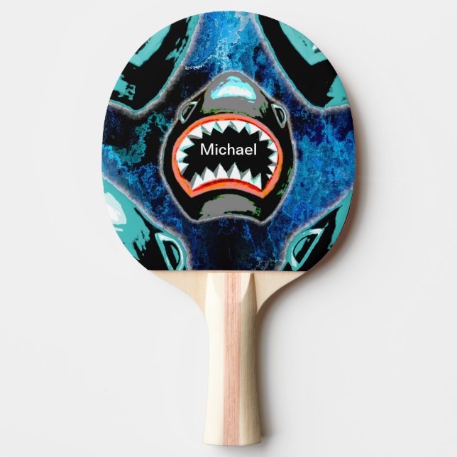 Skark Mania Funny Tecknad Illustration Pingisracket (Framsidan)