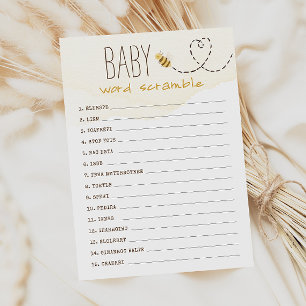 Skarkort för scam-spel i Ord, Sött Humla Inbjudningar