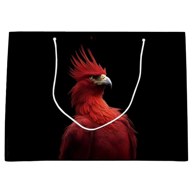 Skarlakansfågel Fenix sitter stolt (Framsidan)